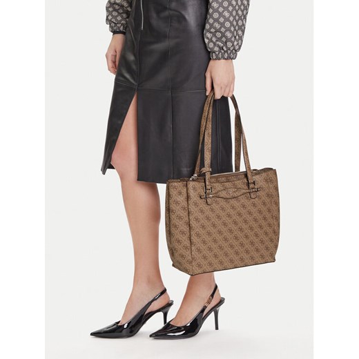 Torebka Guess Katya HWSG96 52230 Brązowy ze sklepu eobuwie.pl w kategorii Torby Shopper bag - zdjęcie 188053346