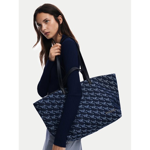 Desigual Torebka Cahuil 24WAXA21 Granatowy ze sklepu MODIVO w kategorii Torby Shopper bag - zdjęcie 188054348