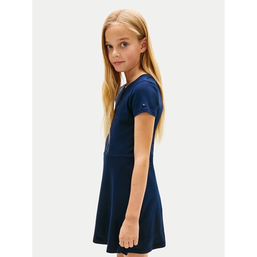 Tommy Hilfiger Sukienka codzienna Skater KG0KG09284 Granatowy Regular Fit ze sklepu MODIVO w kategorii Sukienki dziewczęce - zdjęcie 188058018