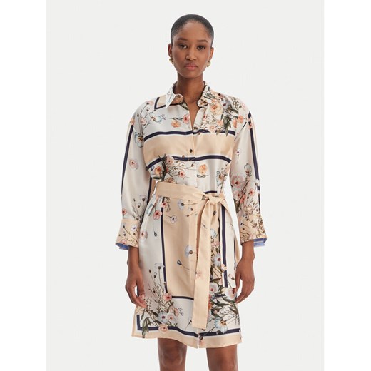 Liu Jo Sukienka koszulowa WA6507 T2555 Beżowy Regular Fit ze sklepu MODIVO w kategorii Sukienki - zdjęcie 188062146