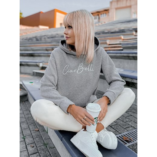 bluza bella szara one size ze sklepu UBRA w kategorii Bluzy damskie - zdjęcie 188062716