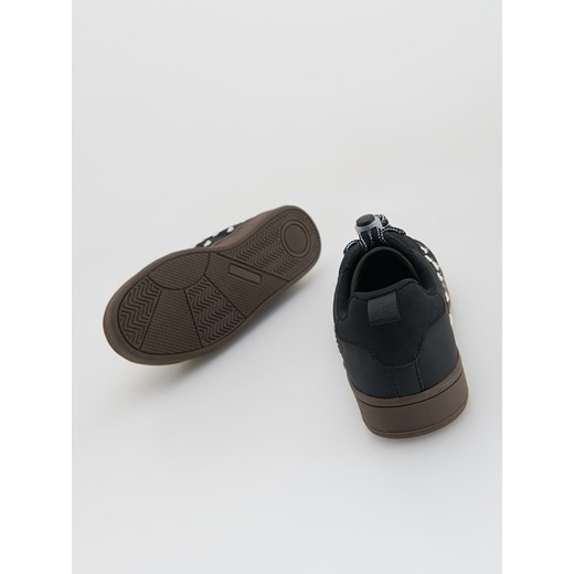 Reserved - Trampki z imitacji skóry - czarny Reserved 28 Reserved