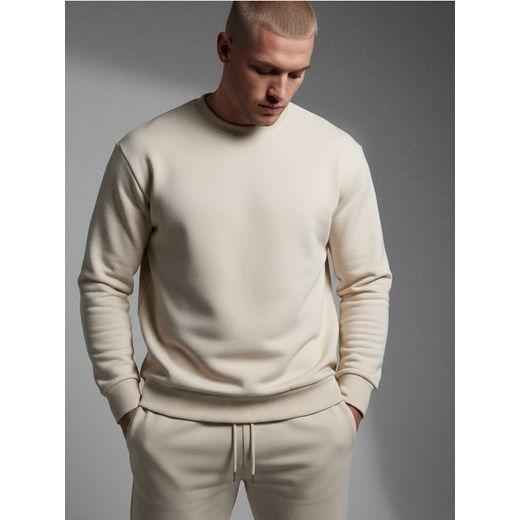 Sinsay - Bluza crewneck basic - kremowy ze sklepu Sinsay w kategorii Bluzy męskie - zdjęcie 188064019