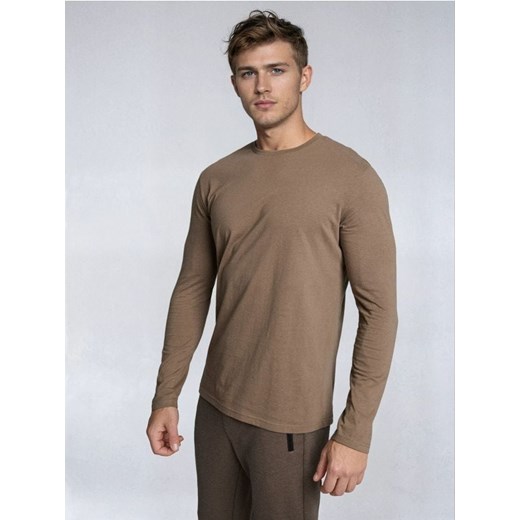 Sinsay - Bawełniana koszulka basic - brązowy ze sklepu Sinsay w kategorii T-shirty męskie - zdjęcie 188064048