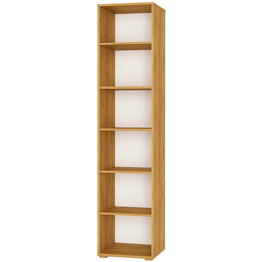 Wąski regał wysoki 30 cm dąb craft złoty G1-K10 ze sklepu Edinos.pl w kategorii Regały i witryny - zdjęcie 188066417