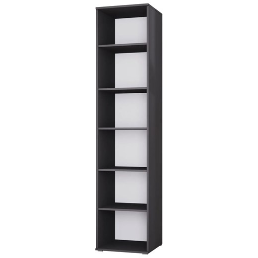Czarny minimalistyczny regał wąski 40 cm E9-Z79 ze sklepu Edinos.pl w kategorii Regały i witryny - zdjęcie 188066429