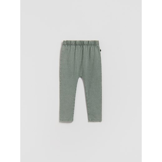 Reserved - Bawełniane legginsy - ciemnozielony ze sklepu Reserved w kategorii Spodnie chłopięce - zdjęcie 188067658