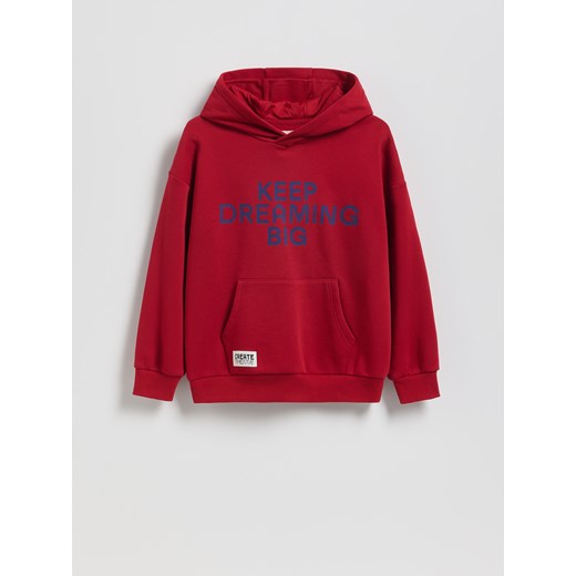 Reserved - Bluza z kapturem - czerwony ze sklepu Reserved w kategorii Bluzy chłopięce - zdjęcie 188067678