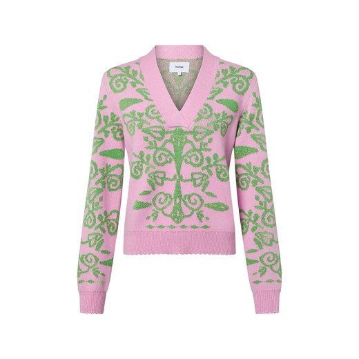 Nümph Damski sweter z dzianiny - Nuseida Kobiety brudny róż wzorzysty ze sklepu vangraaf w kategorii Swetry damskie - zdjęcie 188067968