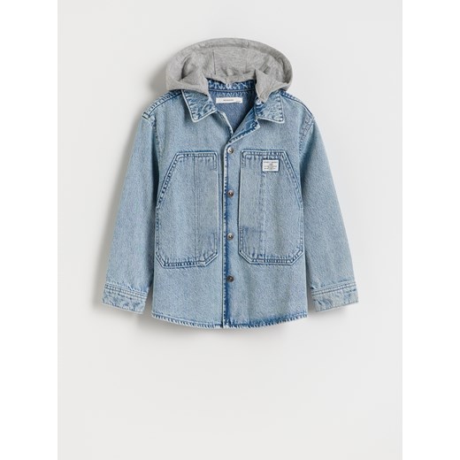 Reserved - Jeansowa koszula oversize - niebieski ze sklepu Reserved w kategorii Koszule chłopięce - zdjęcie 188068058