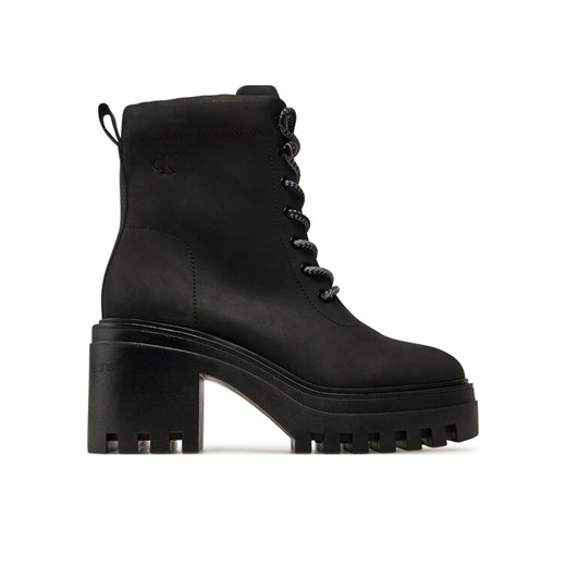 Calvin Klein Jeans Trzewiki Chunky Heeled Zip Boot Lth YW0YW01548 Czarny ze sklepu MODIVO w kategorii Botki - zdjęcie 188068488