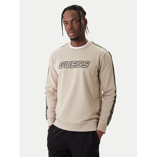 Guess Bluza Z4GQ24 K6ZS1 Beżowy Regular Fit ze sklepu MODIVO w kategorii Bluzy męskie - zdjęcie 188070316
