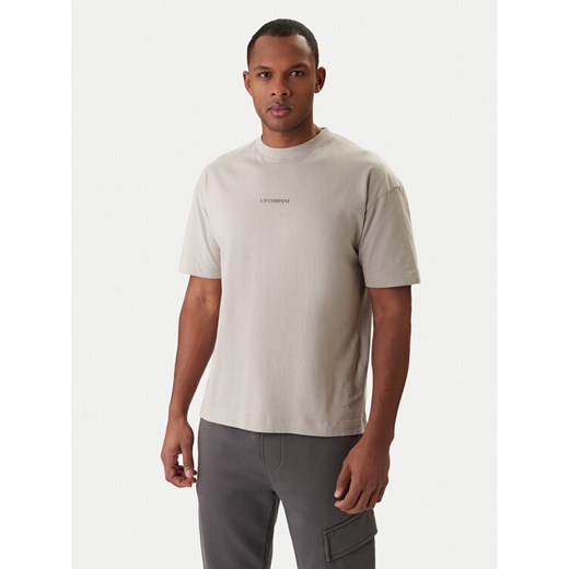 C.P. Company T-Shirt 20CMTS087A005100W Beżowy Regular Fit ze sklepu MODIVO w kategorii T-shirty męskie - zdjęcie 188074895