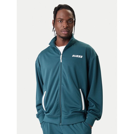 Guess Bluza Z6RQ06 KD482 Zielony Regular Fit ze sklepu MODIVO w kategorii Bluzy męskie - zdjęcie 188081289