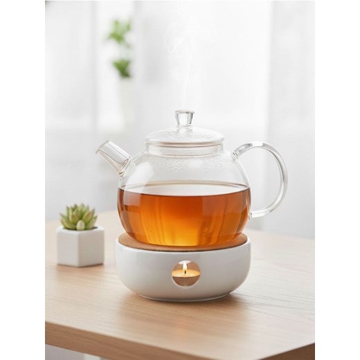 Sinsay - Podgrzewacz pod dzbanek na świeczkę z korkową podkładką - biały ze sklepu Sinsay w kategorii Dom - zdjęcie 188083345