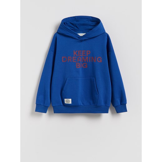 Reserved - Bluza z kapturem - niebieski ze sklepu Reserved w kategorii Bluzy chłopięce - zdjęcie 188083727