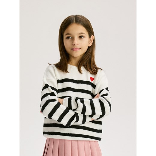 Reserved - Sweter w paski - wielobarwny ze sklepu Reserved w kategorii Swetry dziewczęce - zdjęcie 188087189