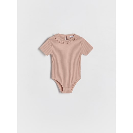 Reserved - Bawełniane body - beżowy ze sklepu Reserved w kategorii Body niemowlęce - zdjęcie 188087287