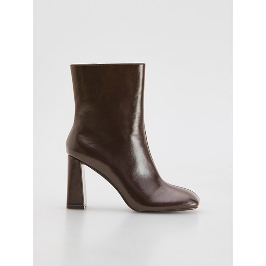 Reserved - Botki na obcasie - brązowy ze sklepu Reserved w kategorii Botki - zdjęcie 188093099