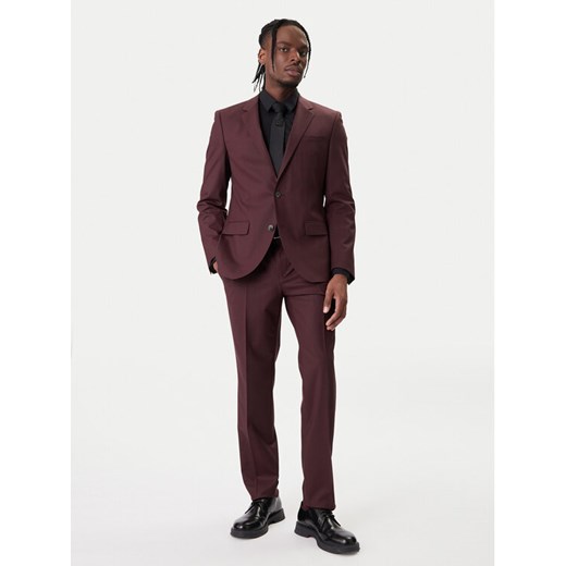 HUGO Garnitur Henry/Getlin 232X 50547345 Brązowy Slim Fit ze sklepu MODIVO w kategorii Garnitury męskie - zdjęcie 188095558