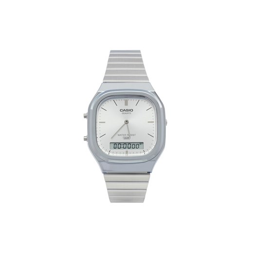 Casio Zegarek AQ-240E-7AEF Srebrny ze sklepu MODIVO w kategorii Zegarki - zdjęcie 188095616