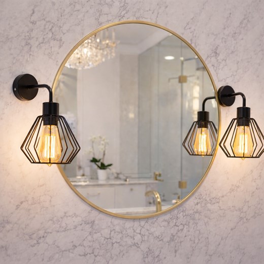 Czarny kinkiet ścienny nad lustro loft FEZ LOFT ze sklepu Lysne w kategorii Lampy ścienne - zdjęcie 188098126