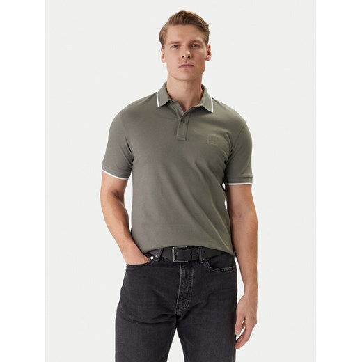 BOSS Polo Passertip 50507699 Szary Regular Fit ze sklepu MODIVO w kategorii T-shirty męskie - zdjęcie 188098396
