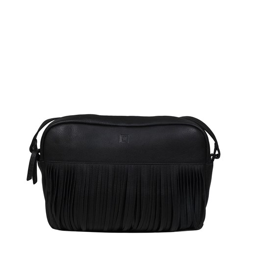 czarna torebka damska  skórzana na ramię Reni ze sklepu Słoń Torbalski w kategorii Listonoszki - zdjęcie 188099707