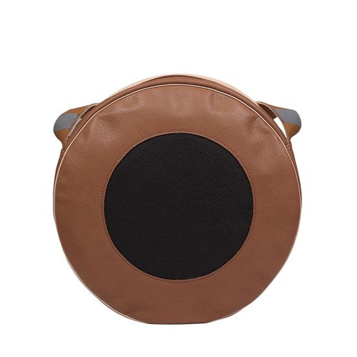 brązowa okrągła damska torebka skórzana na ramię Holy ze sklepu Słoń Torbalski w kategorii Listonoszki - zdjęcie 188110307