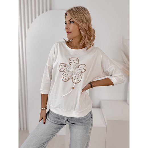 bluzka cayce ecru one size ze sklepu UBRA w kategorii Bluzki damskie - zdjęcie 188121357