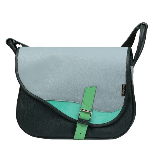 zielona torebka damska skórzana listonoszka na ramię Freshman ze sklepu Słoń Torbalski w kategorii Listonoszki - zdjęcie 188122977