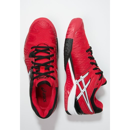 ASICS GELRESOLUTION 6 Obuwie do tenisa Multicourt rouge/noir zalando czerwony sportowy