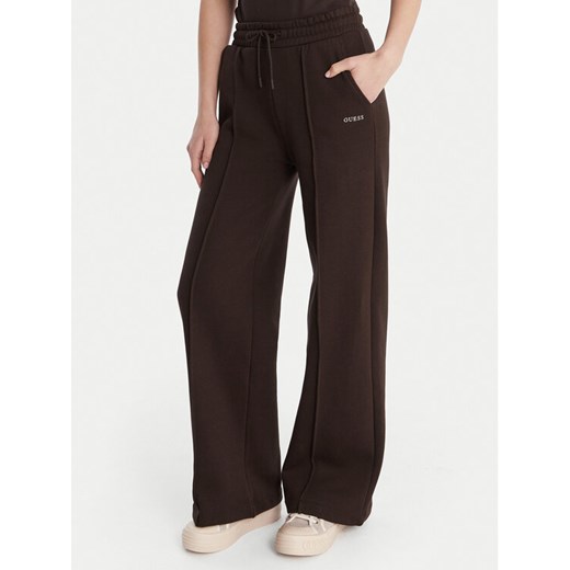 Guess Spodnie dresowe V6RB17 K9V31 Brązowy Regular Fit Guess XL MODIVO
