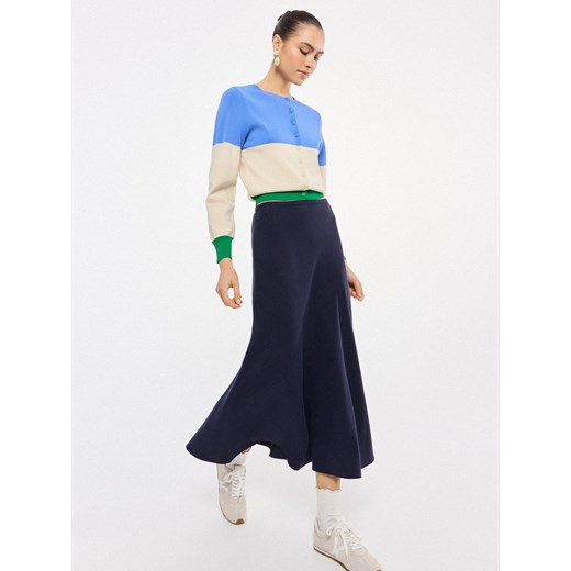 Mohito - Spódnica midi - granatowy ze sklepu Mohito w kategorii Spódnice - zdjęcie 188143289