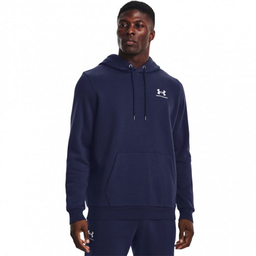 Męska bluza dresowa nierozpinana z kapturem Under Armour UA Icon Fleece Hoodie - granatowa ze sklepu Sportstylestory.com w kategorii Bluzy męskie - zdjęcie 188151958
