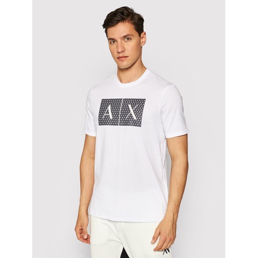 Armani Exchange T-Shirt 8NZTCK Z8H4Z 1100 Biały Slim Fit ze sklepu MODIVO w kategorii T-shirty męskie - zdjęcie 188154917