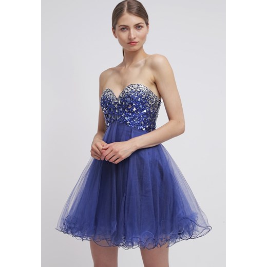 Luxuar Fashion Sukienka koktajlowa blue zalando granatowy krótkie