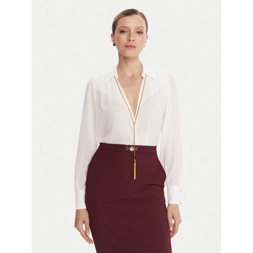 Elisabetta Franchi Bluzka CA-133-57E2-V400 Biały Regular Fit ze sklepu MODIVO w kategorii Bluzki damskie - zdjęcie 188222617