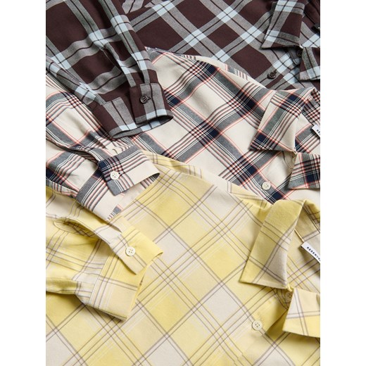 Reserved - Koszula w kratę - ciemnobrązowy Reserved S Reserved