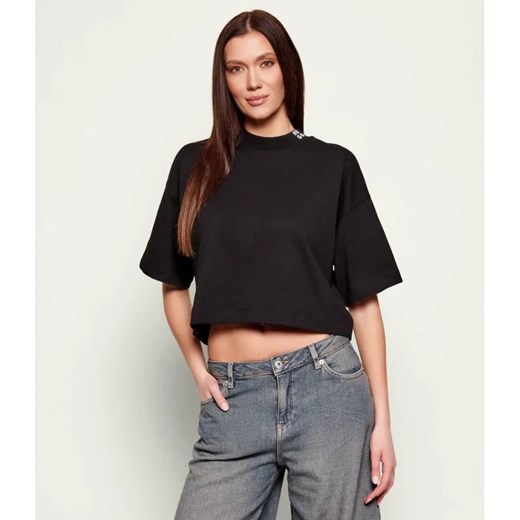 HUGO T-shirt Damelody | Cropped Fit ze sklepu Gomez Fashion Store w kategorii Bluzki damskie - zdjęcie 188244537