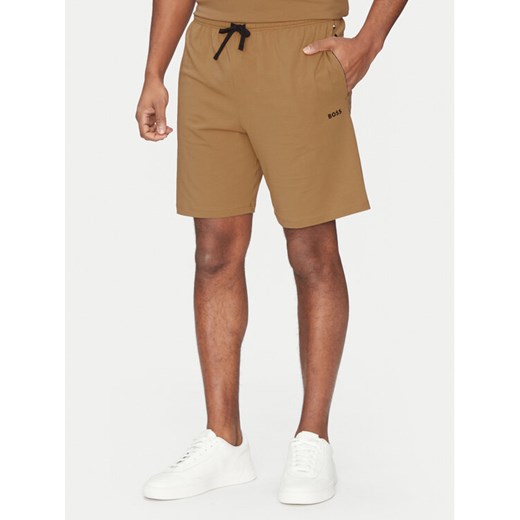 BOSS Szorty sportowe Mix&Match 50515314 Beżowy Regular Fit ze sklepu MODIVO w kategorii Spodenki męskie - zdjęcie 188256916