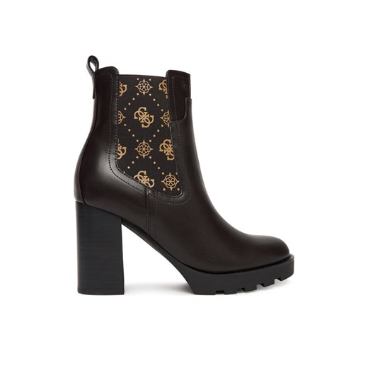 Guess Botki FLFNLL ELE10 Brązowy ze sklepu MODIVO w kategorii Botki - zdjęcie 188257946