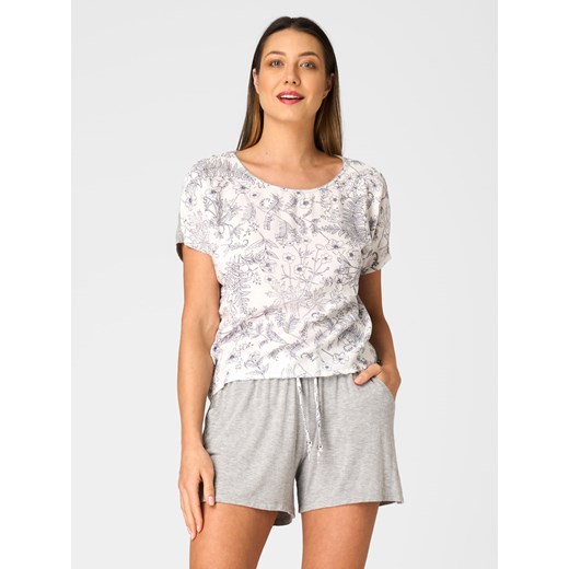 Wiskozowa piżama damska w kwiaty - S ze sklepu PH KEY Sp. z o.o.  w kategorii Piżamy damskie - zdjęcie 188262877
