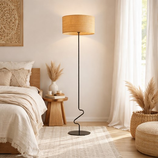 Czarno-beżowa lampa stojąca boho JERSEY BOHO ze sklepu Lysne w kategorii Lampy podłogowe - zdjęcie 188263058