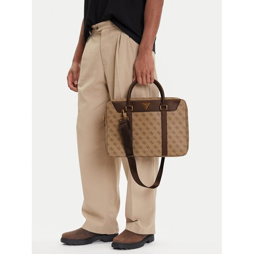 Torba na laptopa Guess Vezzola Smart HMEVZL P3138 Beżowy ze sklepu eobuwie.pl w kategorii Torby na laptopa - zdjęcie 188283256
