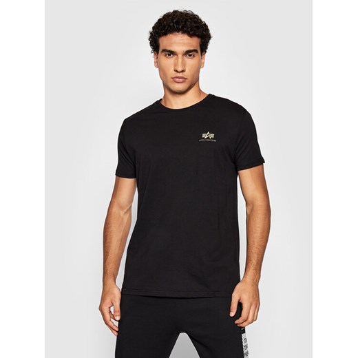 Alpha Industries T-Shirt Backprint 128507CP Czarny Regular Fit ze sklepu MODIVO w kategorii T-shirty męskie - zdjęcie 188284617