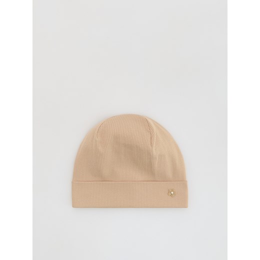 Reserved - Czapka z aplikacją - beżowy Reserved 1-3 lata Reserved