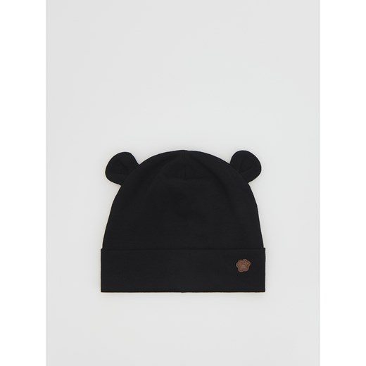 Reserved - Czapka z uszkami - czarny ze sklepu Reserved w kategorii Czapki dziecięce - zdjęcie 188286567