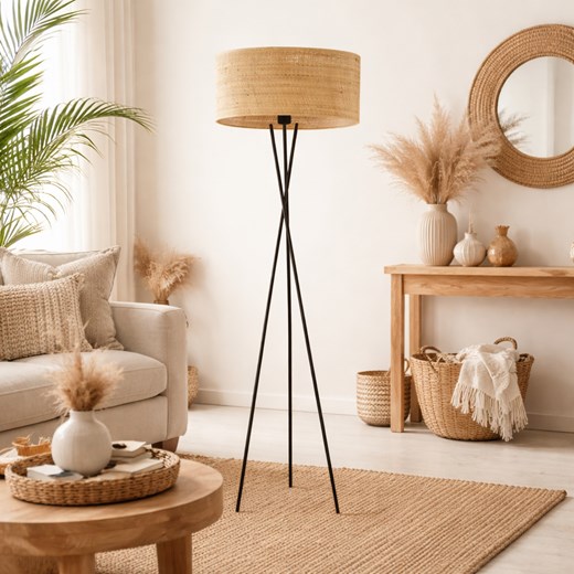 Czarna lampa stojąca trójnóg w stylu boho PARYŻ BOHO ze sklepu Lysne w kategorii Lampy podłogowe - zdjęcie 188286718