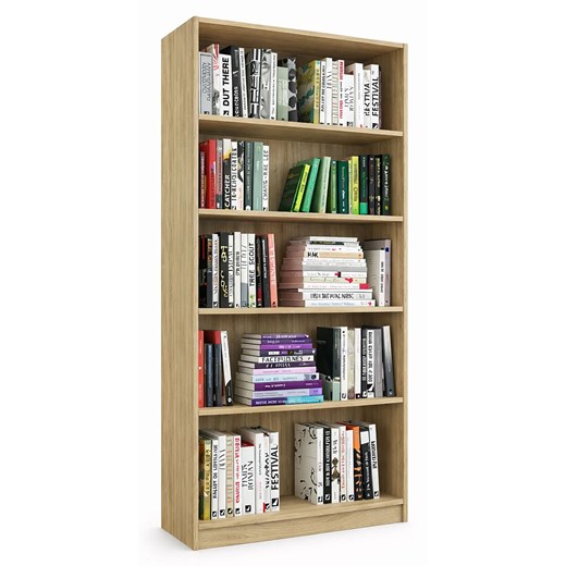 Duży regał na książki dąb sonoma P7-F16 ze sklepu Edinos.pl w kategorii Regały i witryny - zdjęcie 188287067